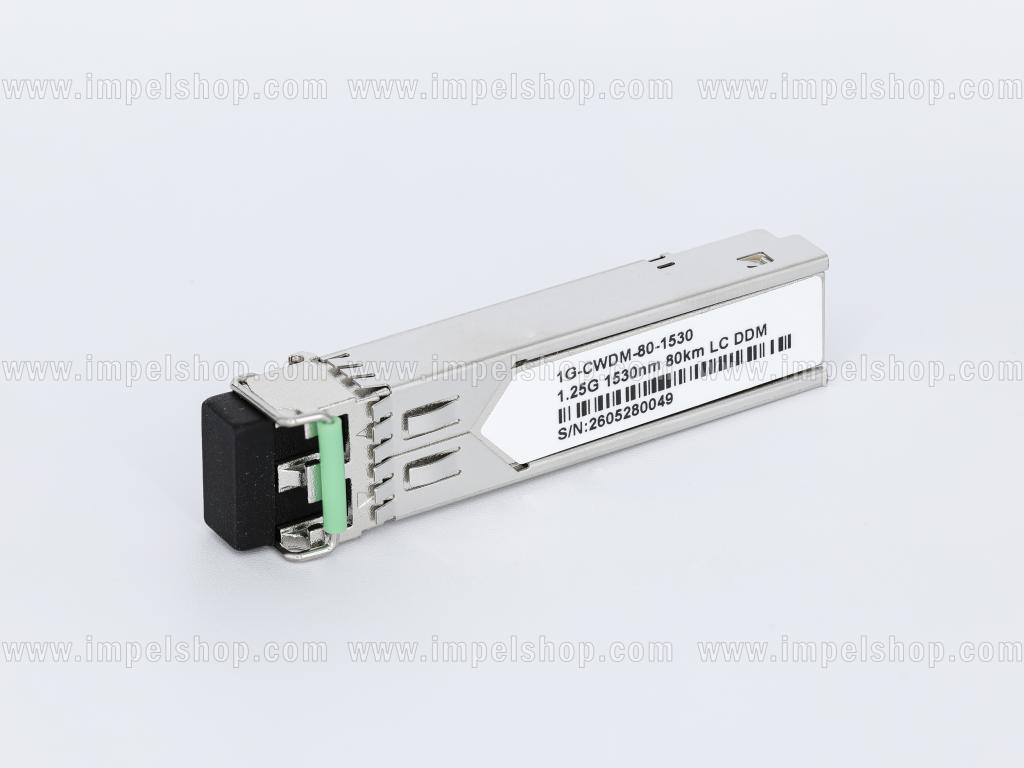 Wkładka / moduł 1.25G, SFP, CWDM, SMF, 2xLC, 80km (23dB), Tx1530nm / Rx1270nm ~1610nm, DDM , kodowanie : CISCO