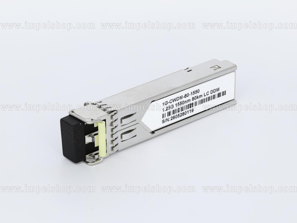Wkładka / moduł 1.25G, SFP, CWDM, SMF, 2xLC, 80km (23dB), Tx1550nm / Rx1270nm ~1610nm, DDM , kodowanie : CISCO