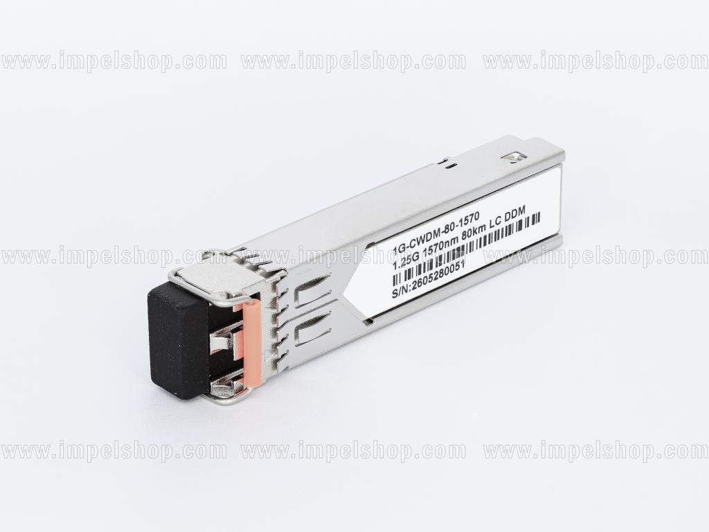 Wkładka / moduł 1.25G, SFP, CWDM, SMF, 2xLC, 80km (23dB), Tx1570nm / Rx1270nm ~1610nm, DDM , kodowanie : CISCO