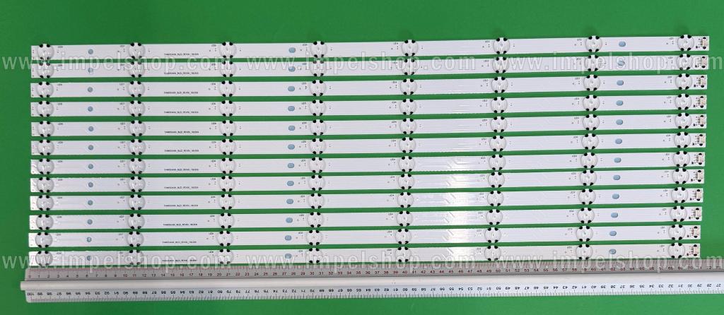 Zestaw listew LED do naprawy podświetlenia telewizora  PANASONIC 65" zestaw 12szt X SVM650A99_8LED_REV00_180309 , 8LED , 712MM , 3V ,