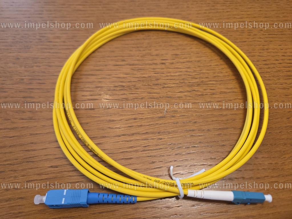 Patchcord SM G652D, Simplex, 3.0mm, SC/UPC - LC/UPC, 3m