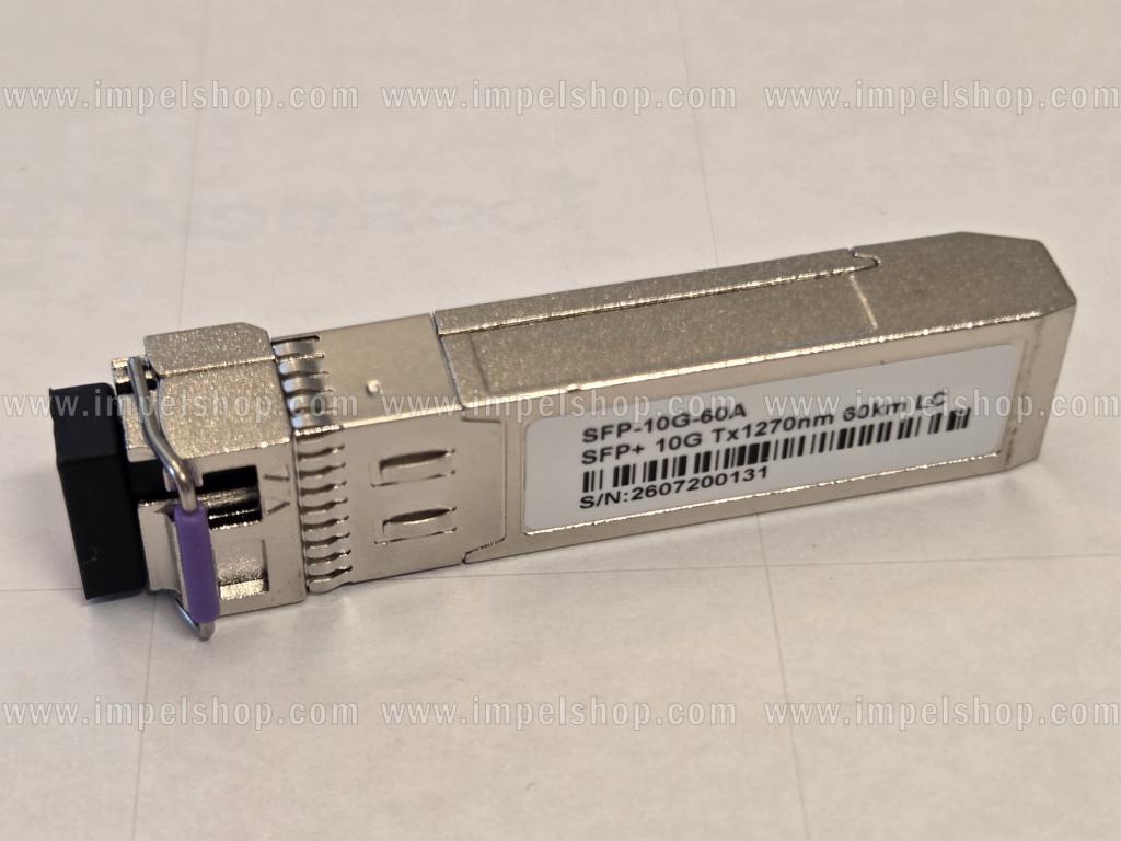 Wkładka / moduł 10G, SFP+, BIDI, WDM, SMF 1xLC, 60km, Tx1270nm / Rx1330nm, DDM, kodowanie CISCO