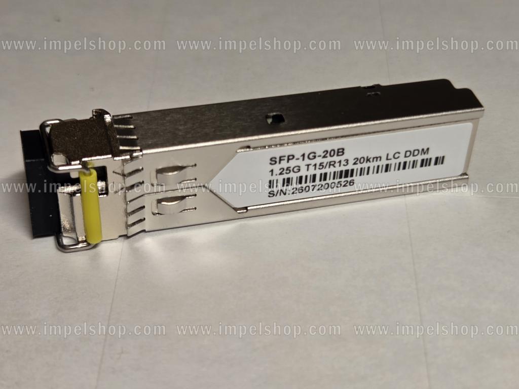 Wkładka / moduł 1.25G, SFP, BIDI, WDM, SMF 1xLC, 20km (16dB), Tx1550nm / Rx1310nm, DDM, kodowanie CISCO