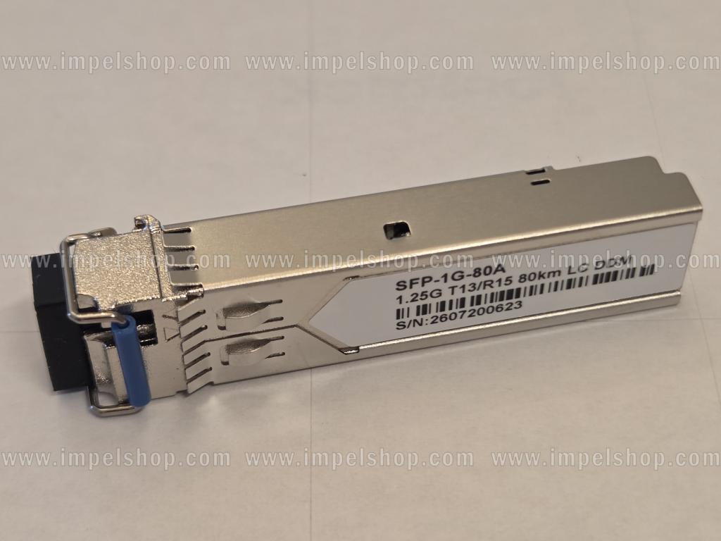 Wkładka / moduł 1.25G, SFP, BiDi, WDM, SMF, 1xLC, 80km, Tx1310nm / Rx1550nm, kodowanie CISCO