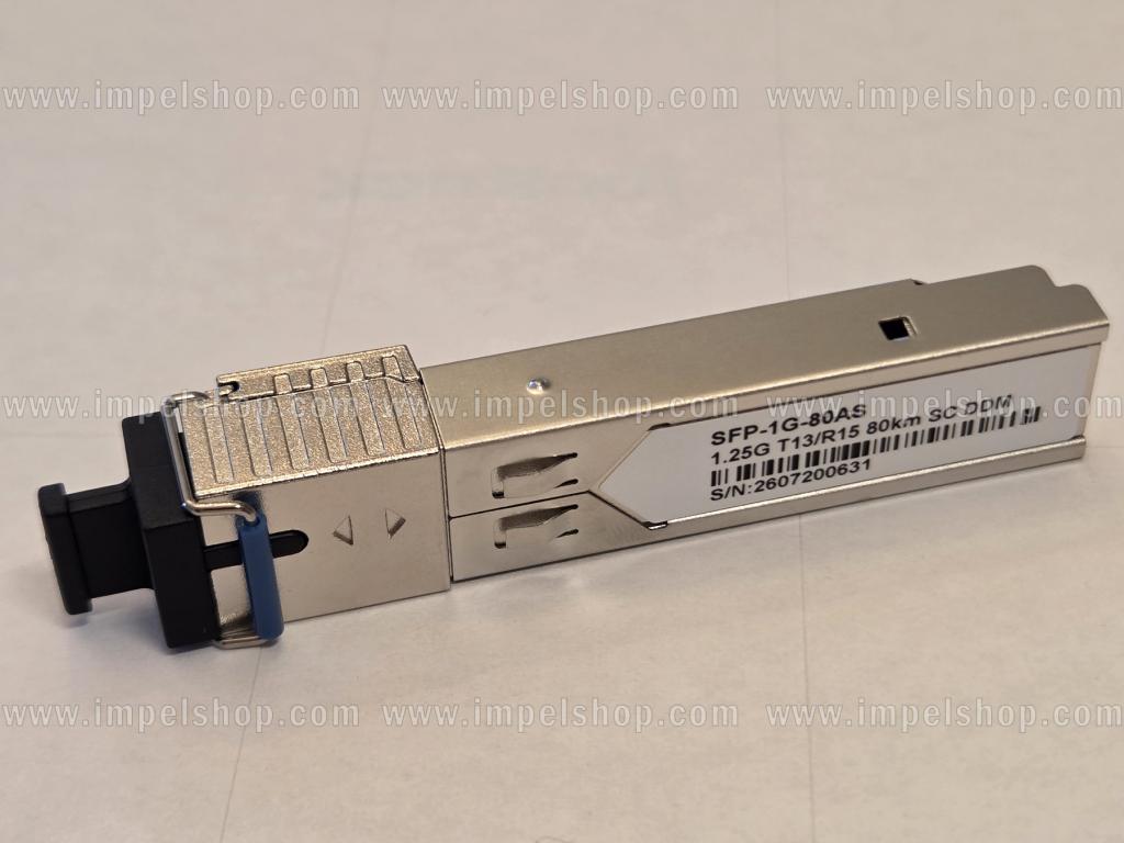 Wkładka / moduł 1.25G, SFP, BiDi, WDM, SMF, 1xSC, 80km, Tx1310nm / Rx1550nm, kodowanie CISCO