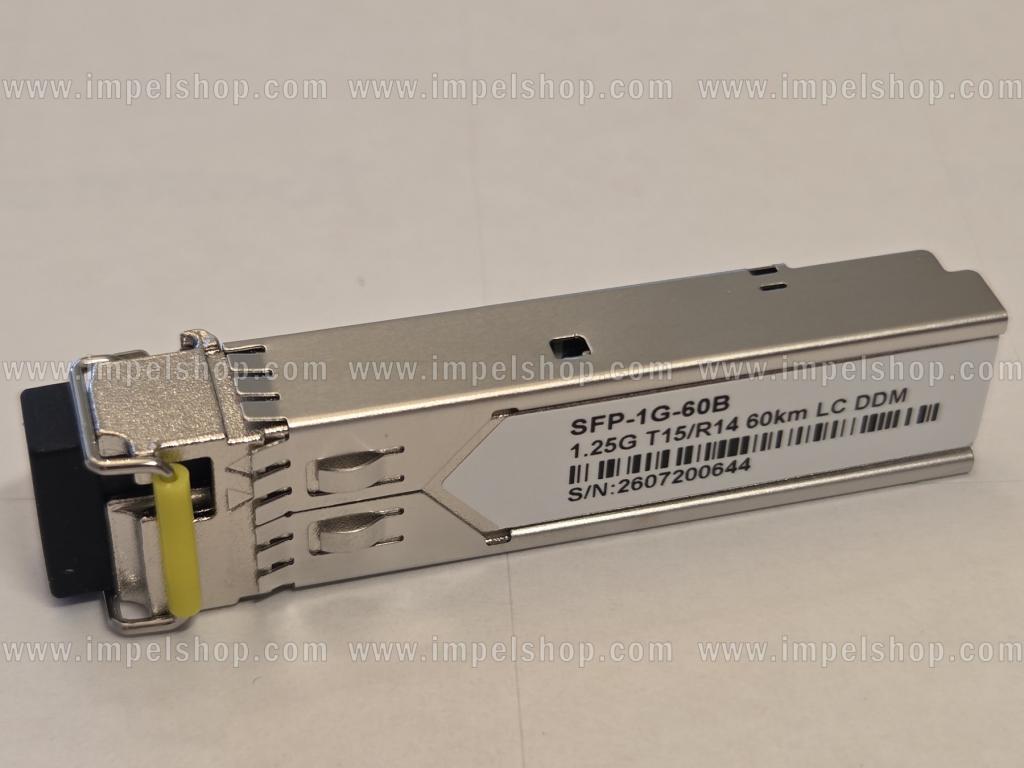 Wkładka / moduł 1.25G, SFP, BiDi, WDM, SMF, 1xLC, 60km, Tx1550nm / Rx1490nm, kodowanie CISCO