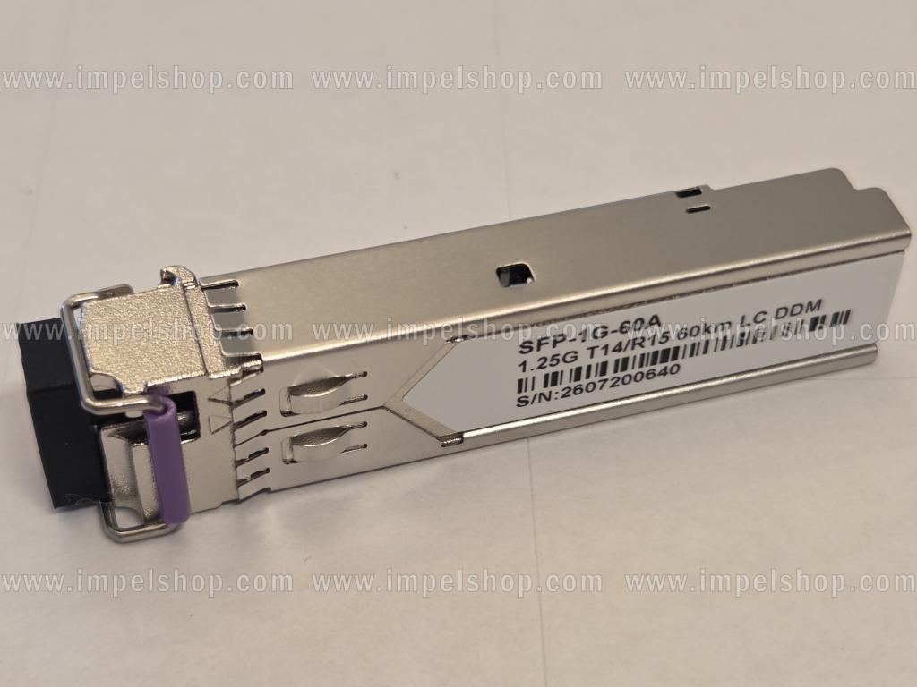 Wkładka / moduł 1.25G, SFP, BiDi, WDM, SMF, 1xLC, 60km, Tx1490nm / Rx1550nm, kodowanie CISCO
