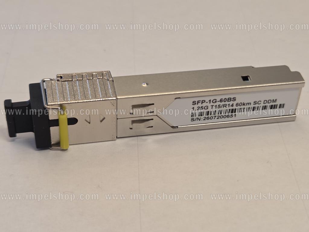 Wkładka / moduł 1.25G, SFP, BiDi, WDM, SMF, 1xSC, 60km, Tx1550nm / Rx1490nm, kodowanie CISCO