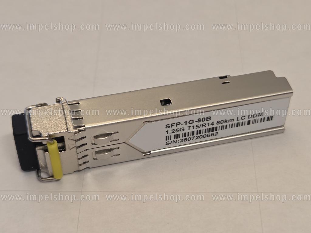 Wkładka / moduł 1.25G, SFP, BiDi, WDM, SMF, 1xLC, 80km, Tx1550nm / Rx1490nm, kodowanie CISCO