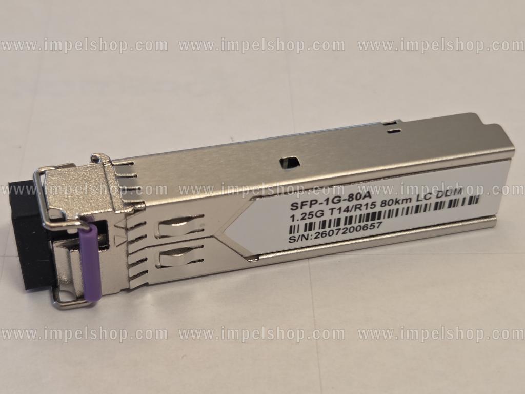 Wkładka / moduł 1.25G, SFP, BiDi, WDM, SMF, 1xLC, 80km, Tx1490nm / Rx1550nm, kodowanie CISCO