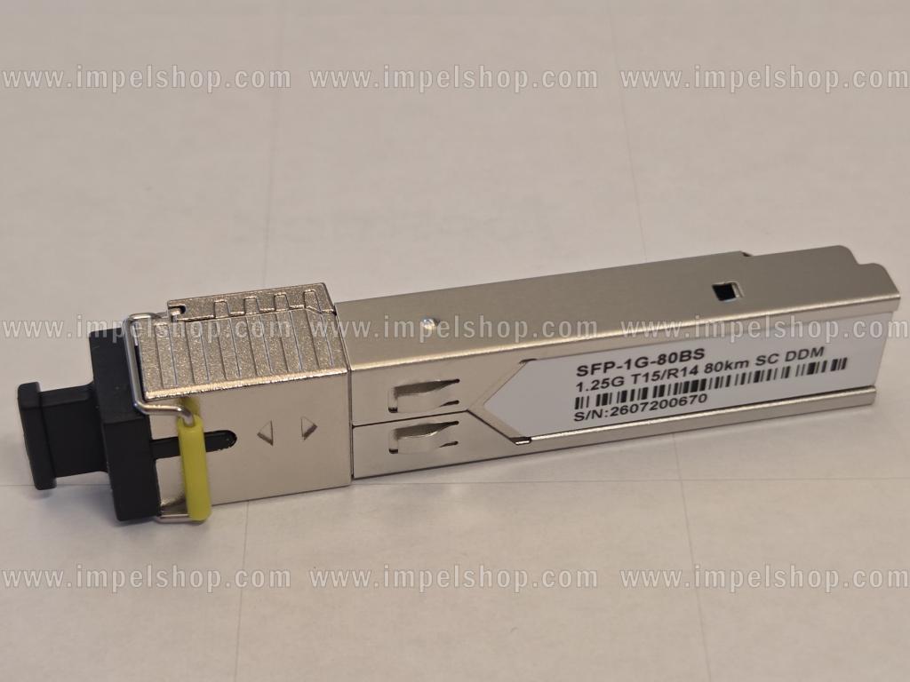 Wkładka / moduł 1.25G, SFP, BiDi, WDM, SMF, 1xSC, 80km, Tx1550nm / Rx1490nm, kodowanie CISCO