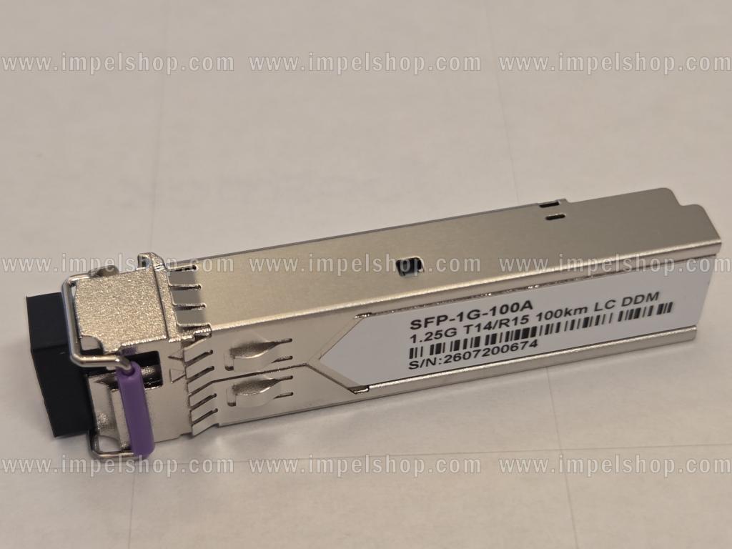 Wkładka / moduł 1.25G, SFP, BiDi, WDM, SMF, 1xLC, 100km, Tx1490nm / Rx1550nm, kodowanie CISCO