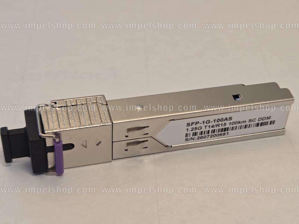 Wkładka / moduł 1.25G, SFP, BiDi, WDM, SMF, 1xSC, 100km, Tx1490nm / Rx1550nm, kodowanie CISCO