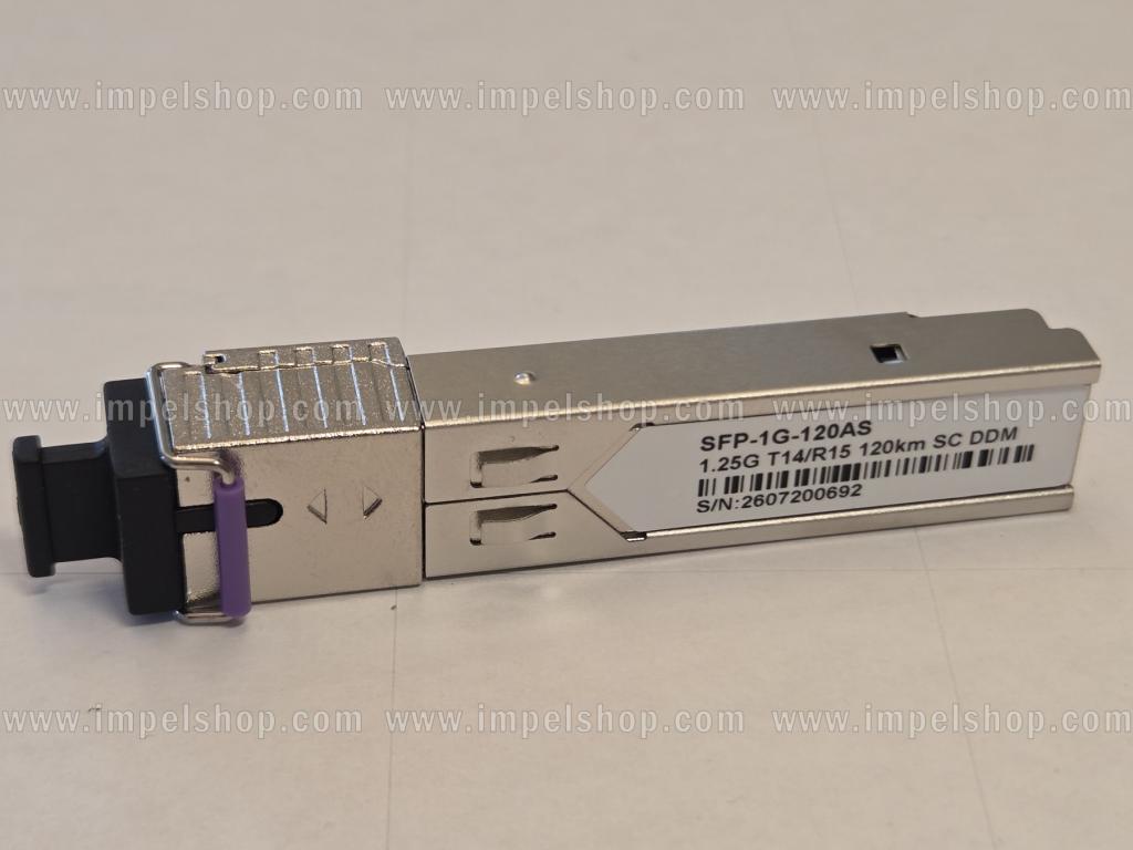 Wkładka / moduł 1.25G, SFP, BiDi, WDM, SMF, 1xSC, 120km, Tx1490nm / Rx1550nm, kodowanie CISCO