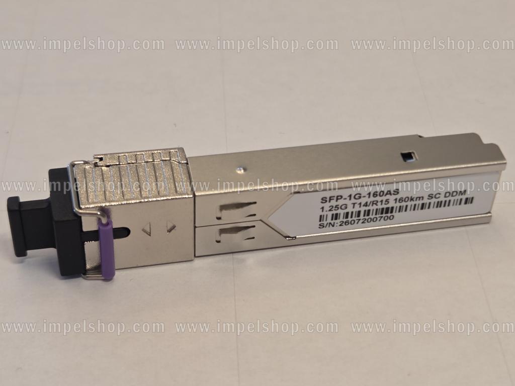 Wkładka / moduł 1.25G, SFP, BiDi, WDM, SMF, 1xSC, 160km, Tx1490nm / Rx1550nm, kodowanie CISCO