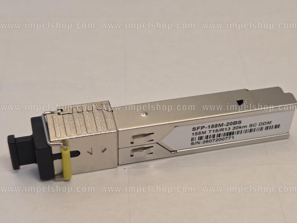 Wkładka / moduł 155M, SFP, BiDi, WDM, SMF, 1xSC, 20km, Tx1550nm / Rx1310nm, kodowanie CISCO