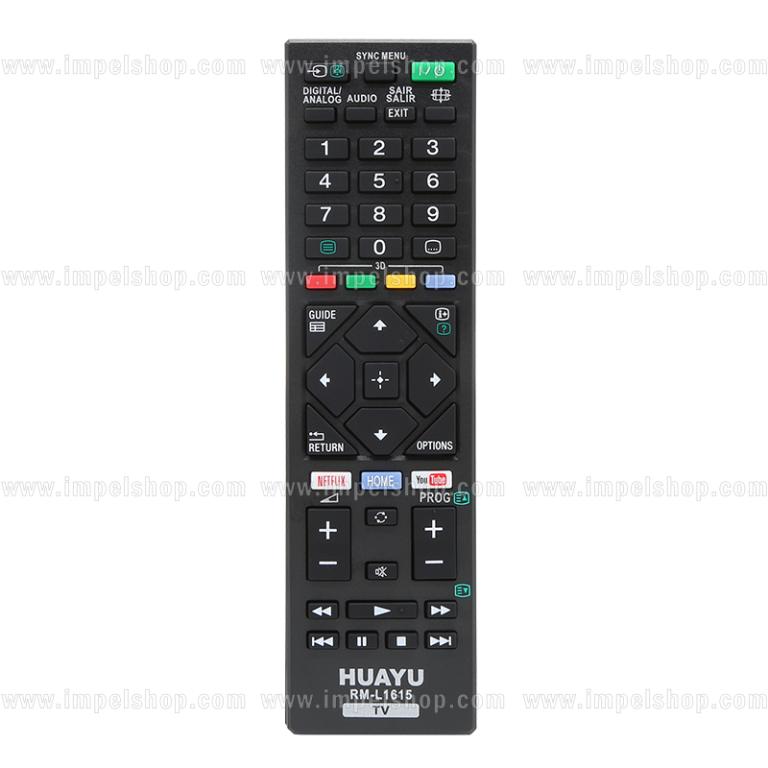Pilot do SONY SMART TV RM-L1615 - zamiennik HUAYU, Netflix, YouTube, HOME, GUIDE, 3D, SYNC MENU ,