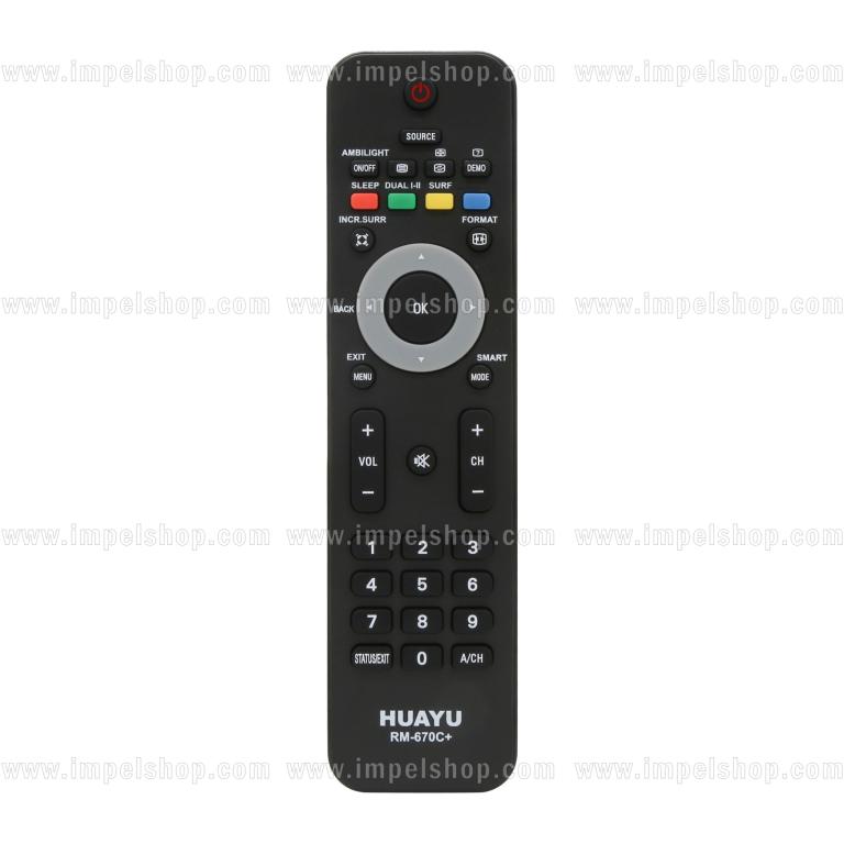 Pilot do PHILIPS SMART TV RM-670C+ - zamiennik HUAYU, Ambilight ,