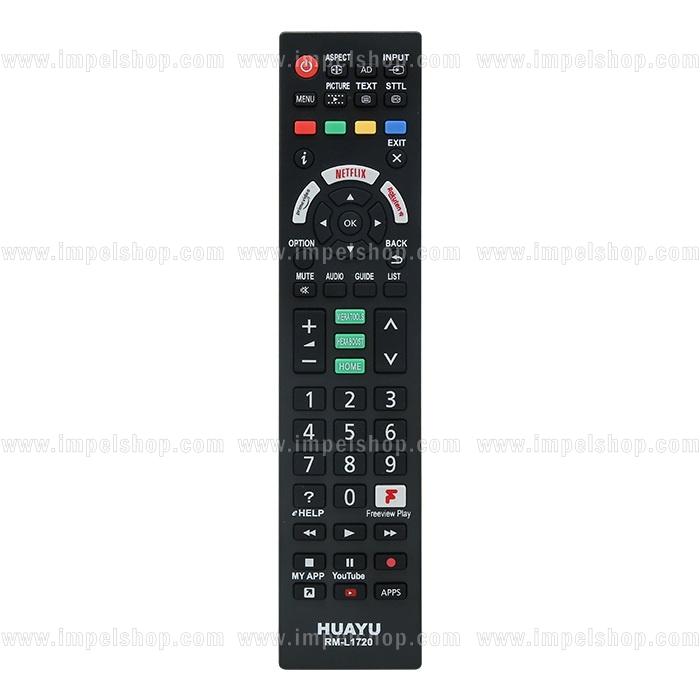 Pilot do PANASONIC SMART TV RM-L1720 - zamiennik HUAYU, Netflix, Prime Video, Rakuten TV, Freeview Play, My App, YouTube, Apps, HOME, VIERA TOOLS, eHELP ,