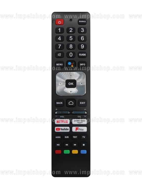 Pilot do SHARP Voice SMART TV SH-V12 - zamiennik HUAYU, Netflix, Prime Video, YouTube, Google Play, sterowanie głosowe