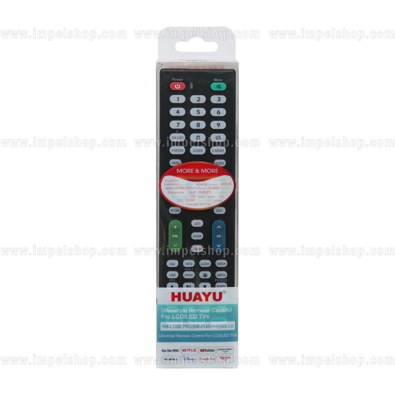 Pilot uniwersalny SMART TV RM-L1388 PRO VER 2.0 - zamiennik HUAYU, Google, Prime Video, Disney+, Rakuten, Netflix, YouTube, Shahid VIP, My Apps, USB, HDMI, 3D ,