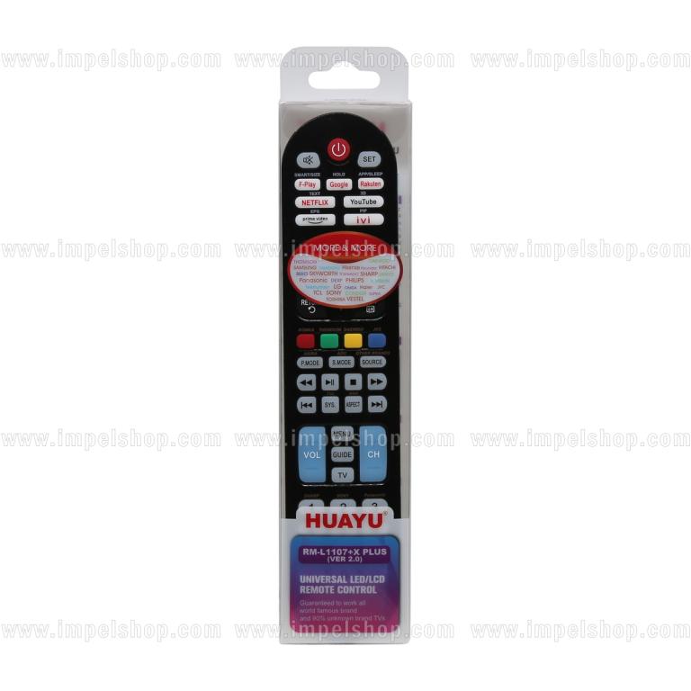 Pilot uniwersalny SMART TV RM-L1107+X PLUS 2 - zamiennik HUAYU, F-Play, Google, Rakuten, Netflix, YouTube, Prime Video, ivi ,