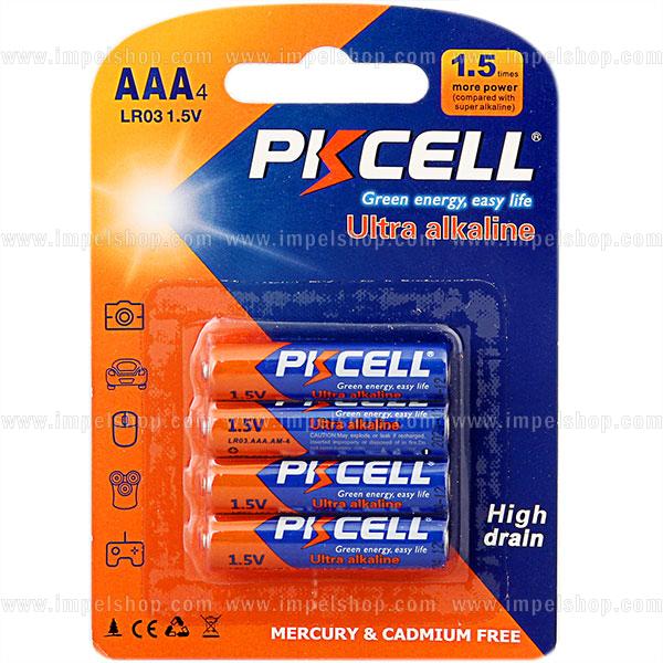 Baterie alkaliczne AAA LR03 PKCELL 1,5V – 4 szt. blister