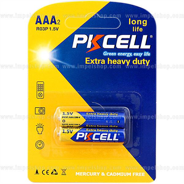 Baterie cynkowo-węglowe AAA R03P PKCELL 1,5V – 2 szt. blister