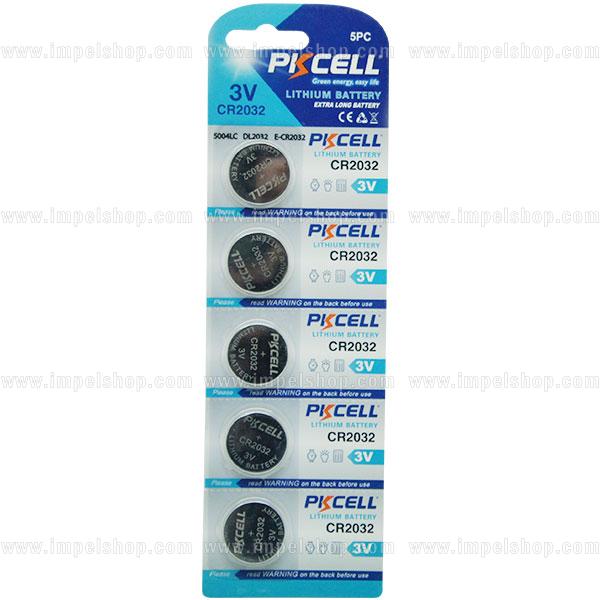 Baterie litowe guzikowe CR2032 PKCELL 3V – 5 szt. blister