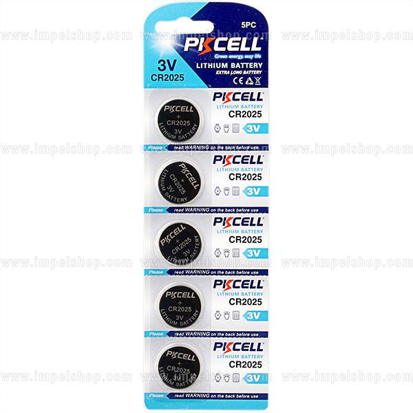 Baterie litowe guzikowe CR2025 PKCELL 3V – 5 szt. blister