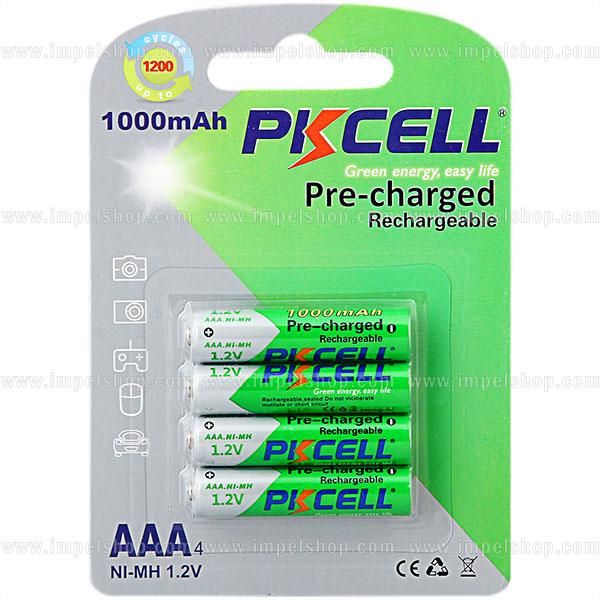 Akumulatory Ni-MH AAA PKCELL 1000mAh 1,2V RTU – 4 szt.