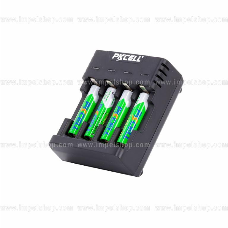 Ładowarka PKCELL PK-8146 do akumulatorów AA/AAA Ni-MH/Ni-Cd, 4 niezależne sloty, Micro USB