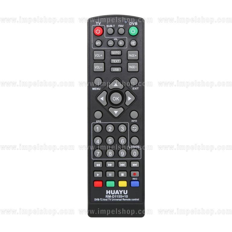 Pilot uniwersalny DVB RM-D1155+10 - zamiennik HUAYU