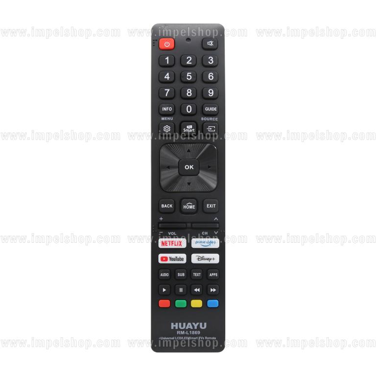 Pilot uniwersalny RM-L1869 - zamiennik HUAYU, Netflix, Prime Video, YouTube, Disney+