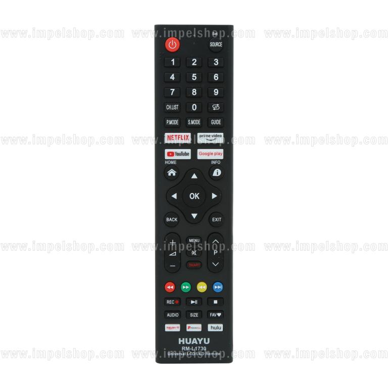 Pilot uniwersalny RM-L1730 - zamiennik HUAYU, Netflix, Prime Video, YouTube, Google Play