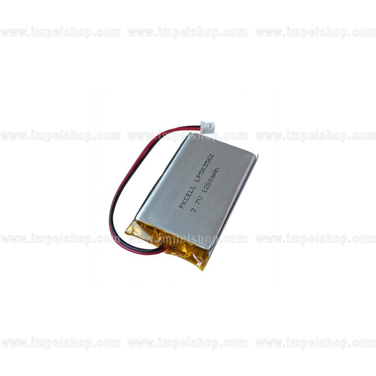 Akumulator Li-Polymer LP503562 PKCELL 3,7V 1200mAh 5×35×62mm z płytką zabezpieczającą PCB (PCM) i złączem