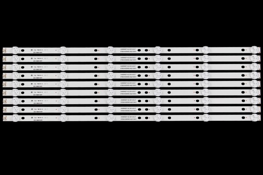 Zestaw listew LED do naprawy podświetlenia telewizora TCL 49" zestaw 9szt X K490WD7 A2 2014-8-27/4708-K490WD-A2213K01 ,