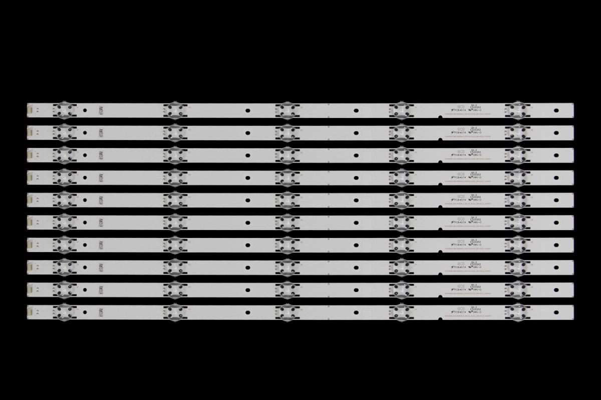 Zestaw listew LED do naprawy podświetlenia telewizora  HISENSE 55" zestaw 10szt x SVH550AL2&SVH550AL3_REV03_5LED_UBH+SILK_160615