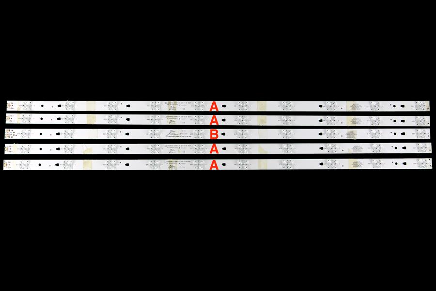 Zestaw listew LED do naprawy podświetlenia telewizora HAIER 42" zestaw 5szt , 4A+1BA:PN: 30342010203   LED42D10A-ZC14DFG-01 2015-11-04 10S1P B:PN: 30342010204   LED42D10B-ZC14DFG-01 2015-11-04 5S2P ,