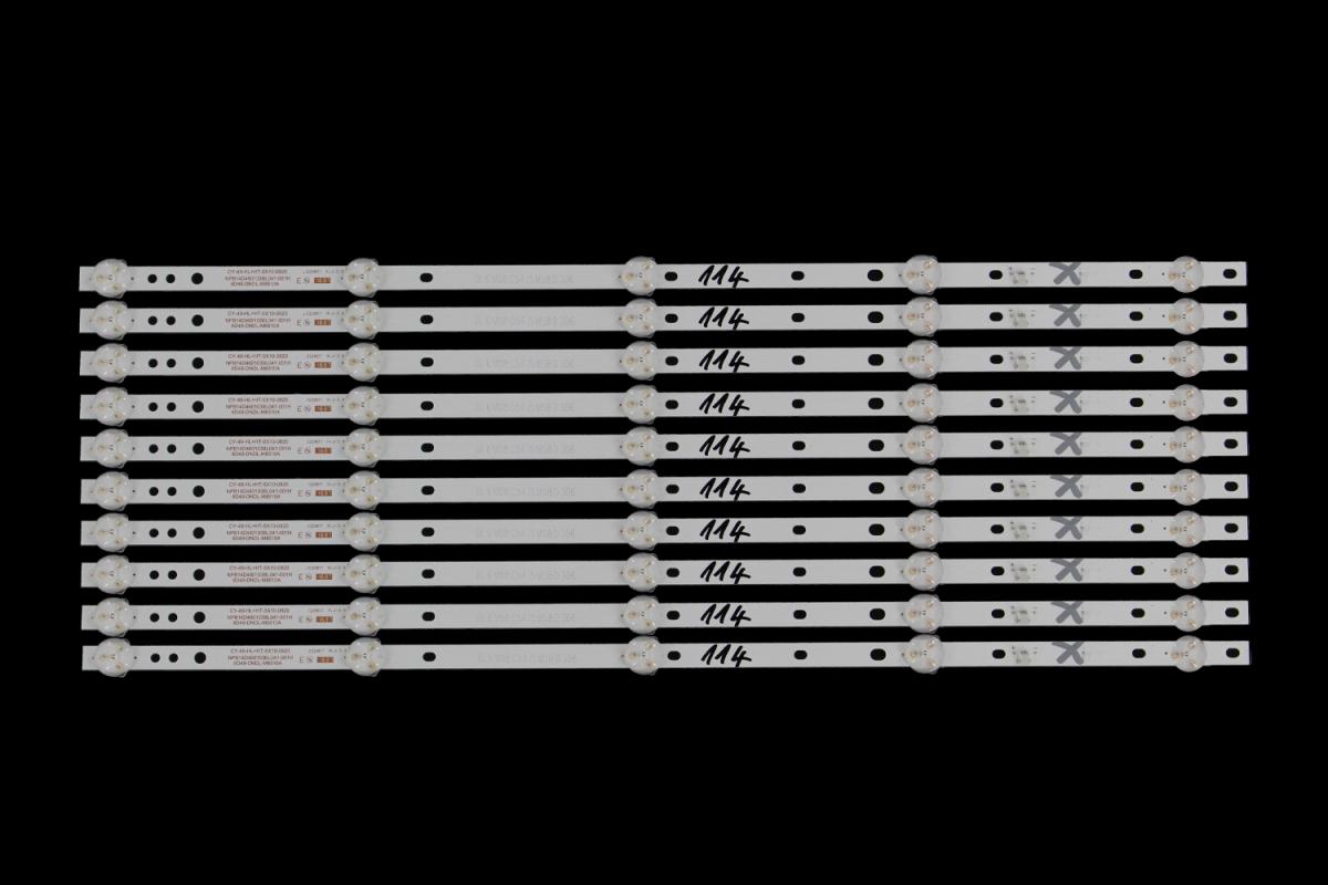 Zestaw listew LED do naprawy podświetlenia telewizora  ALPHA 49" zestaw 10szt x CY-49-HL+HT-5X10-0820 NPB14D460103BL041-001H 8D49-DNDL-M8510A
