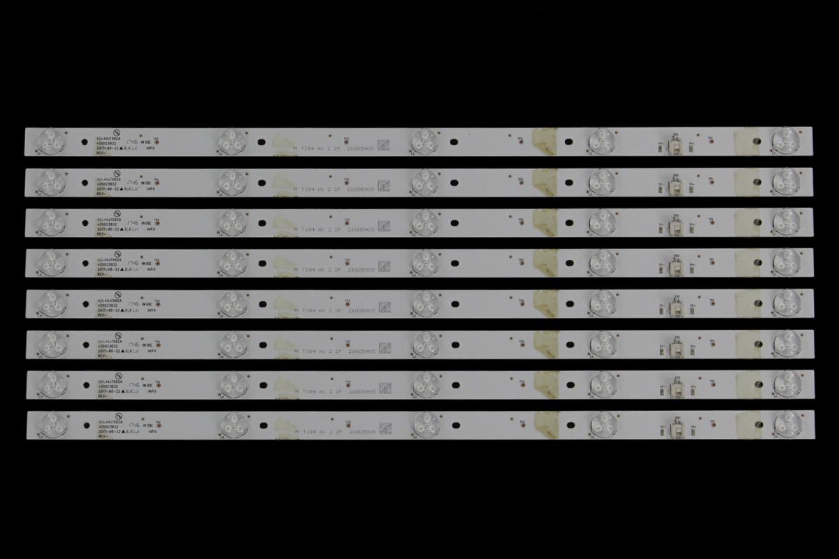 Zestaw listew LED do naprawy podświetlenia telewizora  TOSHIBA 49" zestaw 8szt x KDL49JT662A       *35023032        2017-08-22