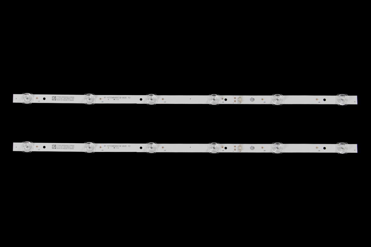 Zestaw listew LED do naprawy podświetlenia telewizora  HISENSE 55" zestaw  x RF-AZ550040SE30-0601 A2  7700-655000-D550  3.3-3.4V 195-200Llm H01 5B26116 RB228 A136000
