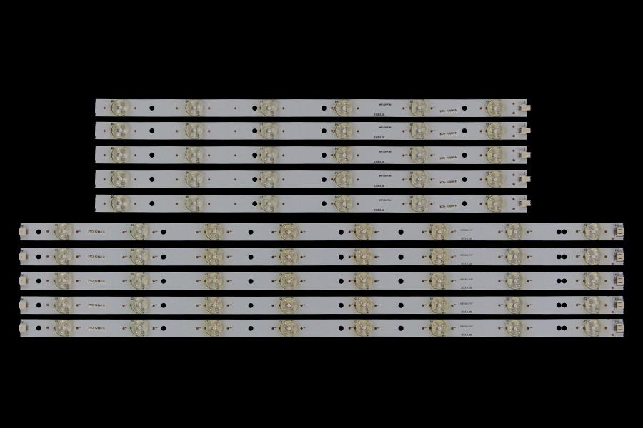 Zestaw listew LED do naprawy podświetlenia telewizora  ELEMENT 50" zestaw 10szt , 5R+5L x L:GKB7.820.3797| GKB7.820.3798| 3830-92162-D| R:GKB7.820.3797| GKB7.820.3798| 3830-92162-D|