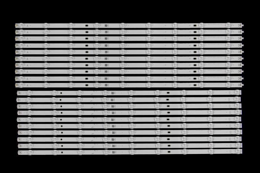 Zestaw listew LED do naprawy podświetlenia telewizora  VIZIO 65" zestaw 10A+10B x LB6507N V1 02| LB6507N V0 02| YFPCB-1| E355813| 09810108DH02| 09810108DH04| AMTRAN 65 2019 M65 G01X9 10X9 3030 A 9S1P| AMTRAN 65 2019 M65 G0 1X9  10X9 3030 B 9S1P| CS-MCPCB-150