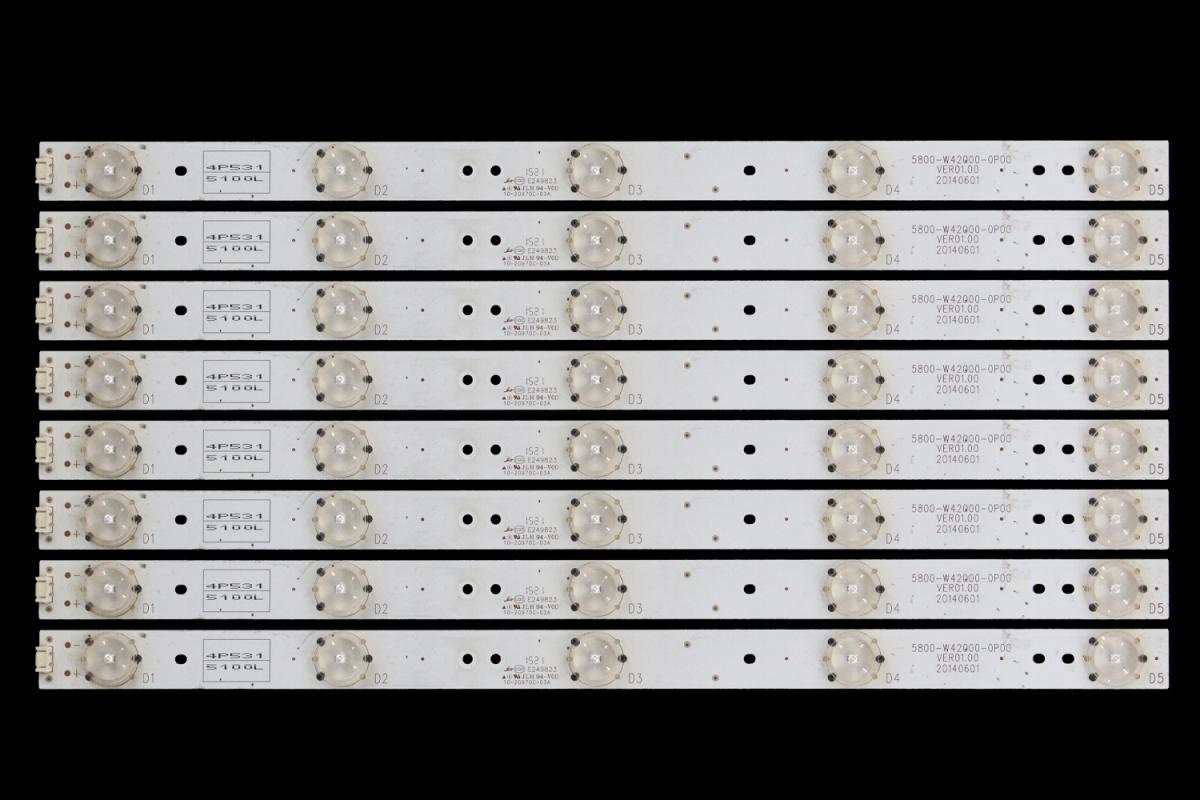 Zestaw listew LED do naprawy podświetlenia telewizora  SKYWORTH 42" zestaw 8szt x 5800-W42000-0P00