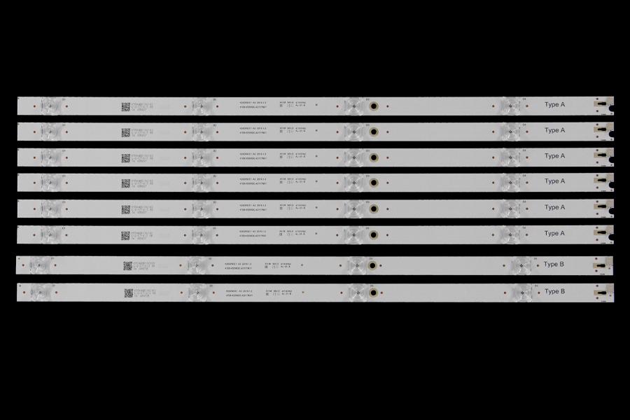 Zestaw listew LED do naprawy podświetlenia telewizora  PHILIPS 55" zestaw 6A+2B x A:K550WDE1 A3 2019-1-3 4708-K55WDE-A3117N01 B:K550WDE1 A3 2019-1-3 4708-K55WDE-A3117N11