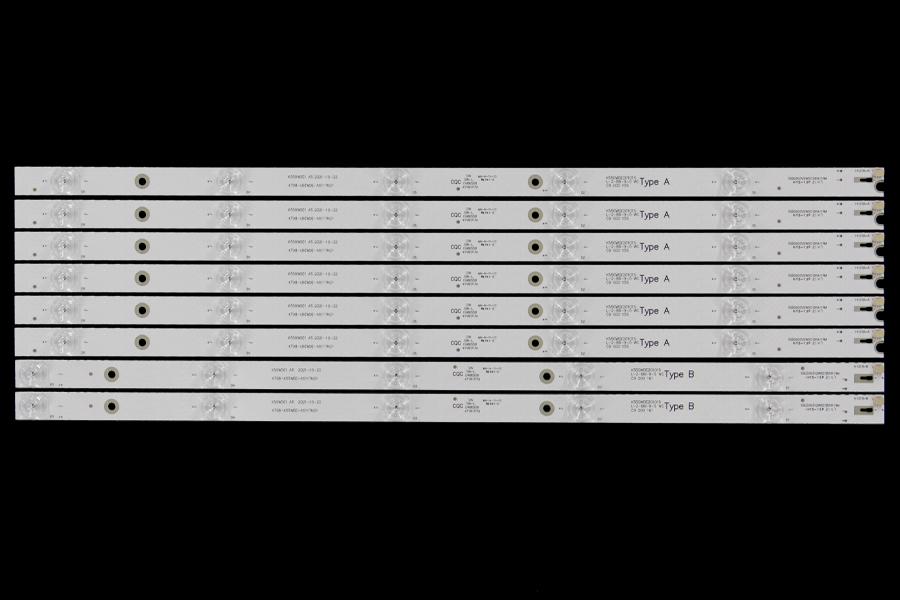 Zestaw listew LED do naprawy podświetlenia telewizora  PHILIPS 55" zestaw 6A+2B x A:K55WDE1 A5 2021-10-22   4708-K55WDE-A5117N21    K550WDE201015    55D2003V2W5C1B54118M B:K55WDE1 A5 2021-10-22       4708-K55WDE-A5117N31       K550WDE201015      55D2003V2W5C1B54118M