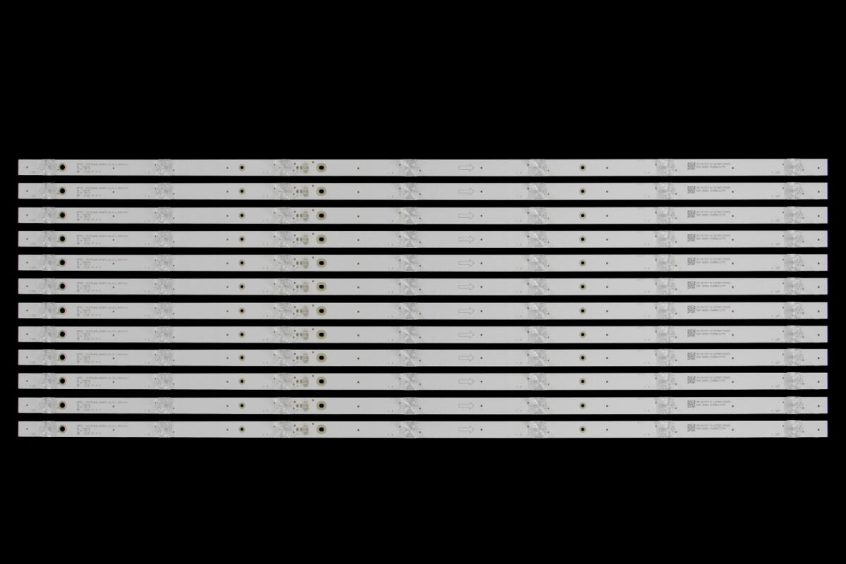 Zestaw listew LED do naprawy podświetlenia telewizora  TCL 75" zestaw 12szt x MPEG  GIC75LB08_3030F2.1D_V1.1_20181016         ZM-JN-F37        4C-LB7505-ZM05J/ZM03J/ZM09J