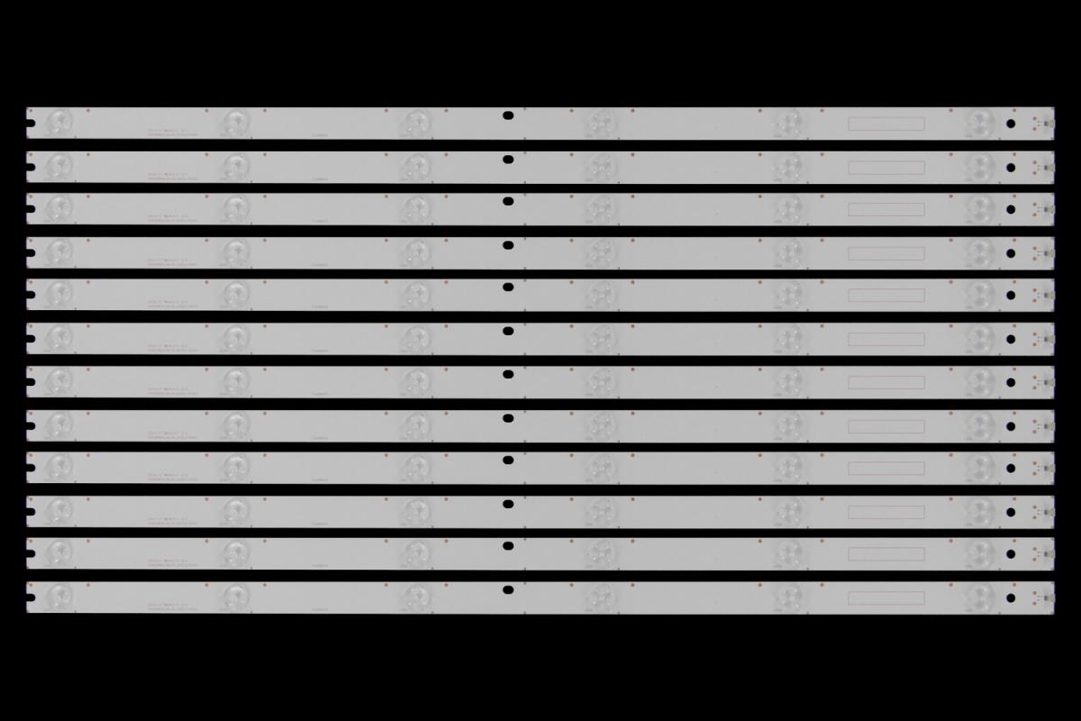 Zestaw listew LED do naprawy podświetlenia telewizora  VIZIO 65" zestaw 12szt x SVA650A04_REV01_6LED_140212, SD65T06E01