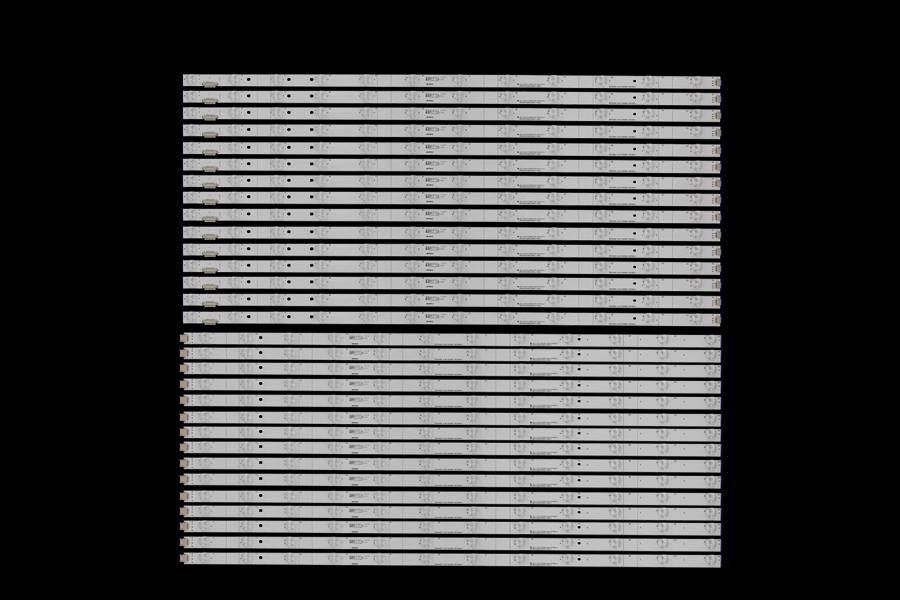 Zestaw listew LED do naprawy podświetlenia telewizora  HISENSE 75" zestaw 15L+15R x L:1230253 HD750V6U81-TAL3K1 2019121601 SVH75065-L CRH-BX75V6303015249CG-L-REV1.7 R:1230254 HD750V6U81-TAL3K1 2019121601 SVH75065-R CRH-BX75V6303015249CG-R-REV1.7
